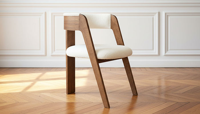 Chaise en bois et tissu