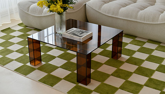Un tapis rectangulaire a motif