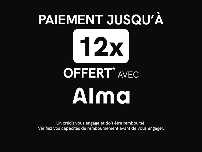 Paiement en 12x offert avec Alma