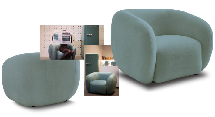 Fauteuil bobochic au couleur smeg